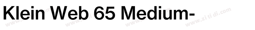 Klein Web 65 Medium字体转换 Klein Web 65 Medium字体转换